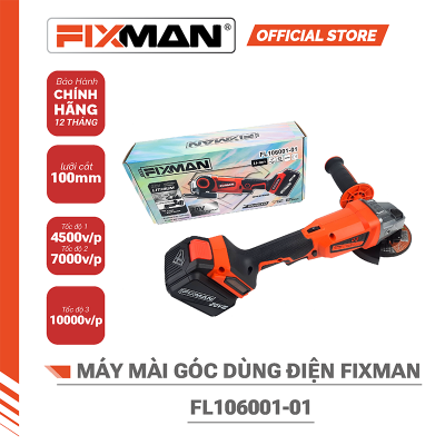 Máy mài góc bằng pin cầm tay hiệu Fixman,  model: FL106001-01